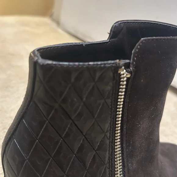 BCBG brown suede Quilted Ankle Boots - Picture 6 of 6